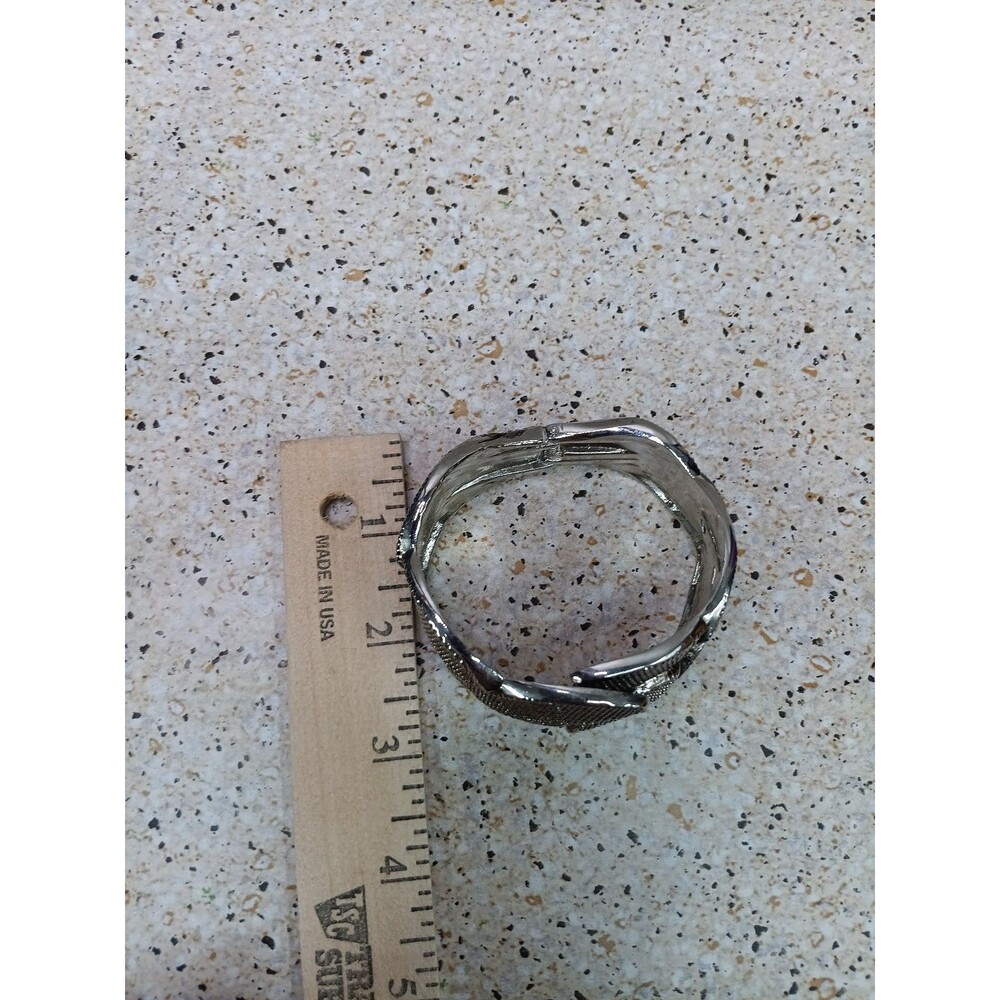 Women's Silver Hinged Cuff Bracelet - image 7